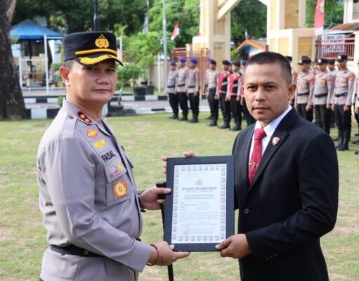 Kapolres Sabang Apresiasi Personel Berprestasi dan Masyarakat