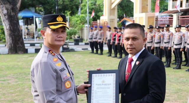 Kapolres Sabang Apresiasi Personel Berprestasi dan Masyarakat