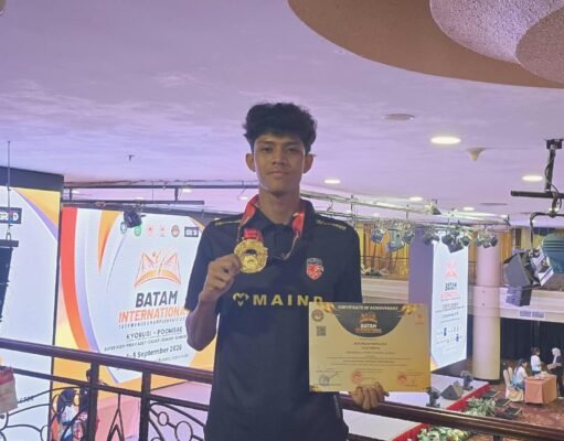 Mahasiswa Penjas UBBG M. Furqan Maulana Raih Juara 1 Gold Medal pada Batam International Taekwondo Championship 2026