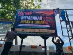 Babinsa Bersama Polri dan Pemerintah Gampong Sebarluaskan Pesan Bahaya Karhutla