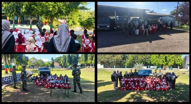 Kodim 0112/Sabang Sambut Ceria Kunjungan TK Negeri 7 Kota Sabang