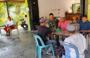 Koordinasi Babinsa Bersama Tokoh Masyarakat, Sukseskan Maulid dengan Sederhana Tanpa Membebani Warga
