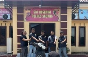 Polres Sabang Amankan Terduga Pelaku Curanmor, Satu Motor Diamankan