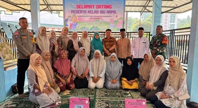 Dukung Kesehatan Ibu & Cegah Stunting, Babinsa Kuta Timu Dampingi Kegiatan Kelas Ibu Hamil