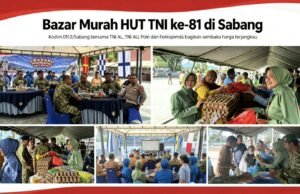 Kodim 0112/Sabang Ikut Meriahkan Bazar Murah HUT ke-81 TNI, Bantu Masyarakat Penuhi Kebutuhan Pokok