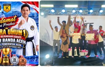 Raih Juara Umum di Kejuaraan Karate, Ketum Hasballah Apresiasi Perjuangan Atlet Wadokai Aceh