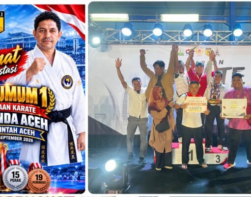 Raih Juara Umum di Kejuaraan Karate, Ketum Hasballah Apresiasi Perjuangan Atlet Wadokai Aceh