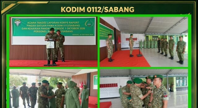 Tradisi Korps Raport Kodim 0112/Sabang: Penghormatan, Apresiasi, dan Semangat Pengabdian Baru