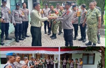 Sinergi TNI–Polri Semakin Kokoh: Kapolsek Sukajaya & Sukakarya Silaturahmi ke Koramil Sambut HUT TNI Ke-81