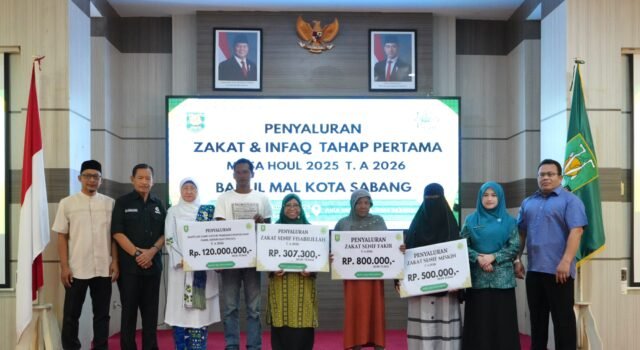 Salurkan Zakat dan Infaq, Wali Kota Sabang Tekankan Transparansi dan Tepat Sasaran
