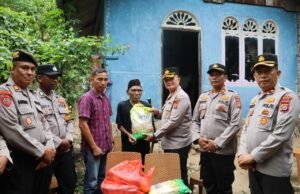 Polres Sabang Berbagi, Kapolres Salurkan Bansos kepada Masyarakat Kurang Mampu di Gp. Jaboi