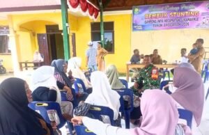 Cegah Stunting di Gampong Paya, Babinsa dan Kader Posyandu Bahas Pemenuhan Gizi Anak
