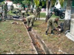 Personel Kodim 0112/Sabang Rutin Bersih‑bersih Pangkalan Jaga Keindahan Lingkungan Kantor
