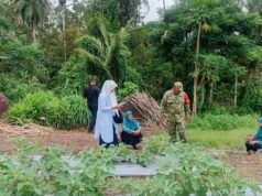 Babinsa dan Keuchik Batee Shoek Turun ke Kebun PKK, Dukung Ketahanan Pangan dari Gampong