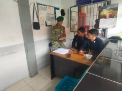 Babinsa Kuta Ateuh Berikan Pengingat Kewaspadaan kepada Petugas Rutan Kelas IIB Sabang